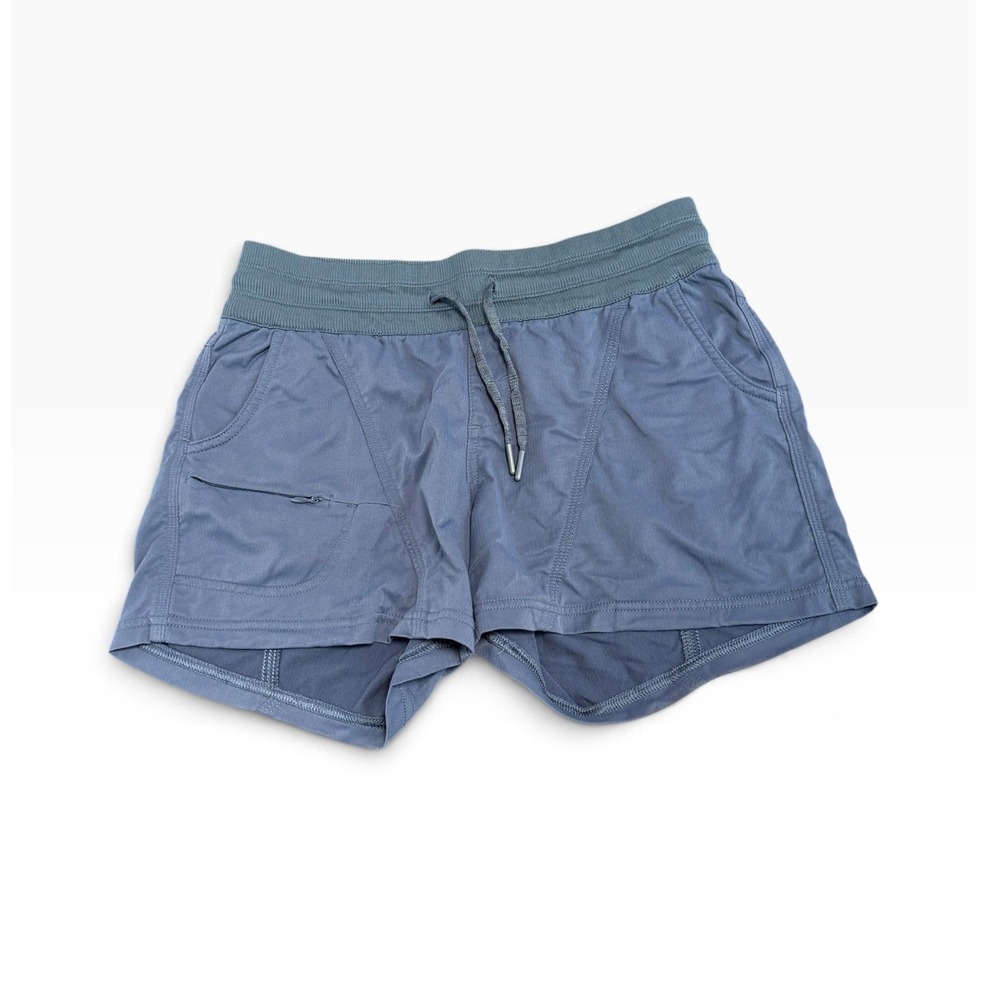 The North Face Womens Blue Grey Hiking Active Shorts Size S Drawstring Waist